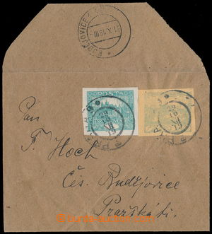 156387 - 1919 letter from II. postal rate with Pof.4 + trial printing