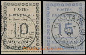 156506 - 1891 Mi.9,10, Lokální vydání, hodnoty 10c a 15c, bez po