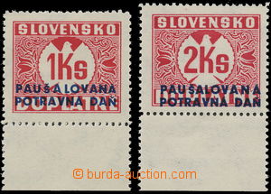 156549 - 1940 Alb.PD1Y-2Y, Postage due stmp 1Ks and 2 Koruna with ove