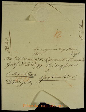 156604 - 1827 folded letter with black cancel. EGER (Vot.40b), sent t