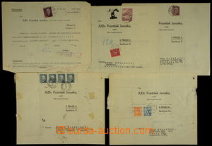 156624 - 1947-1949 NÁVRATKY  comp. 5 pcs of notářských return rec