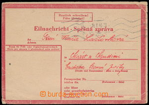 156637 - 1945 stationery Express Card No.1, T II., urgent message sen