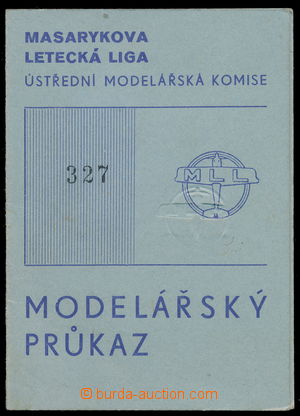 156710 - 1936 AVIATION  Masaryk's air league, modelářský průkaz(!