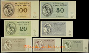 156728 - 1943 TEREZÍN  1-7, kompletní sada bankovek terezínského 