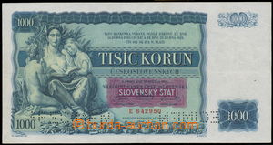 156739 - 1939 Ba.45, 1000 Koruna, Opt, Specimen