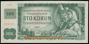 156749 - 1961 Ba.CZ1, 100Kčs, stamped, revenue without red backgroun