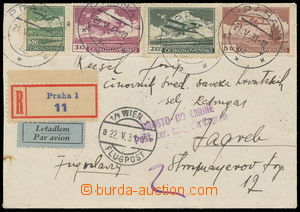 156886 - 1931 Reg and airmail letter addressed to to Yugoslavia, fran