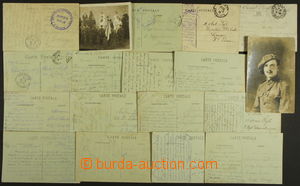 156910 - 1918-19 FRANCIE  příběh - sestava 18ks pohlednic zaslaný