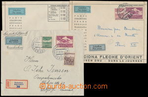 156915 - 1931-38 comp. 2 pcs of airmail letters:  and) Reg and airmai