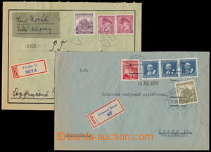 156922 - 1939 comp. 2 pcs of commercial Reg letters with mixed frankt