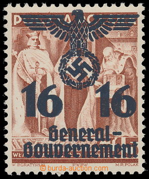 156978 - 1940 GENERAL GOVERNMENT  Mi.34b, overprint issue, 16/ 15Gr b
