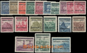 156995 - 1939 Pof.1-19, Overprint issue, complete, mint never hinged,