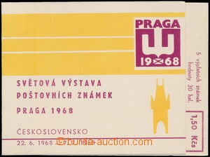 157045 - 1968 Pof.ZS1, známkový sešitek PRAGA 1968 1,50Kčs, uvnit