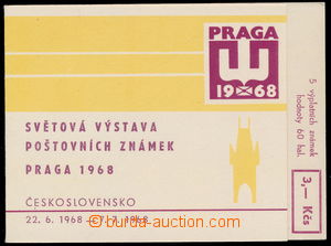 157046 - 1968 Pof.ZS2, stamp booklets PRAGA 1968 3Kčs, inside missin