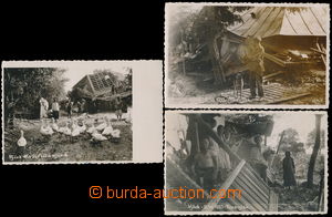 157071 - 1933 VÝLOK (Tiszaujlak) - 3ks fotopohledů se záběry zbor