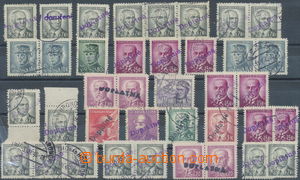 157110 - 1945-47 selection of 27 pcs of stamp. and stripe Postage-due