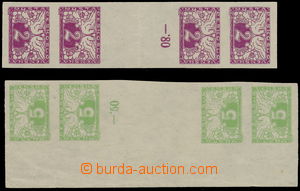 157112 - 1919 Pof.S1Ms(4), S2Ms(4), 2h purple-red, vertical folded 4-
