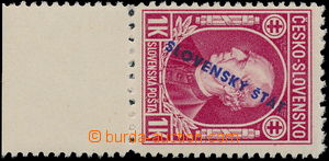 157121 - 1939 Alb.24C, Hlinka 1 Koruna red with lower margin, line pe