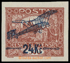 157160 -  Pof.L2 IIp, I. provisional air mail stamp 24Kč/500h brown,