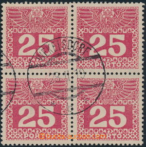 157180 - 1919 Mi.41, Austrian postage-due 25h big numerals, block of 