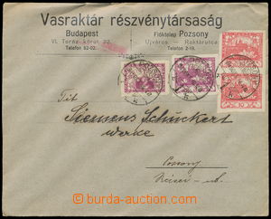 157237 - 1919 firemní dopis zaslaný v místě, vyfr. zn. Hradčany 