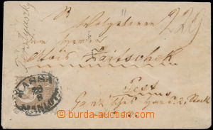 157252 - 1871 R-dopis malého formátu zaslaný z Košic do Pešti, v