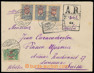 157268 - 1917 R-dopis zaslaný do Švýcarska, vyfr. zn. Mi.326, 558 