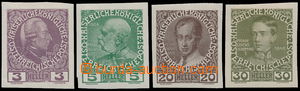 157341 - 1908 Mi.141, 142, 146, 148, comp. of 4 imperforated stamps i