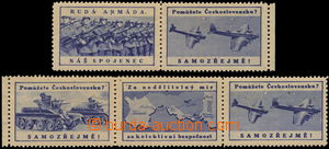 157345 - 1938? PROPAGANDA  comp. 5 pcs of labels, 1x -2-páska + 1x s