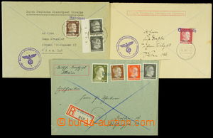 157356 - 1942-1943 UKRAINE  sestava 3ks dopisů zaslaných přes Deut