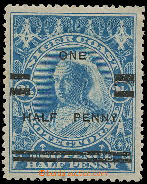 157406 - 1894 SG.65, Queen Victoria 2½P blue with Opt ONE HALF P