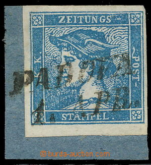 157427 - 1851 Mi.6IIIa, Blue Mercure, rare type IIIa, on cut-square w