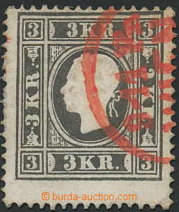157437 - 1858 Mi.11I, Ferch.11a, Franz Joseph 3 Kreuzer black, type I