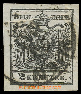 157447 - 1850 Mi.2X, Coat of arms 2 Kreuzer black, type III, HP, CDS 