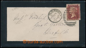 157492 - 1875 GUERNSEY  small mourning envelope with Queen Victoria 1