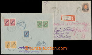 157495 - 1909-1911 RUSKÁ POŠTA V TURECKU  2 R-dopisy s přetiskový