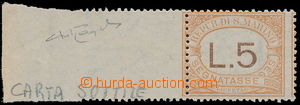 157500 - 1897 POSTAGE DUE Sas.P26, Postage due stamp 5L brown / orang