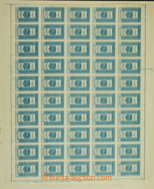 157523 - 1925 SG.D186var, issue HEJAZ, King Ali, complete sheet of 50