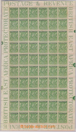 157538 - 1902 SG.92, přetisk UGANDA na B.E.A. ½ Anna zelená, k