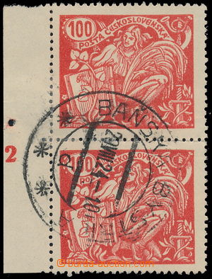 157573 -  Pof.173B, value 100h red, comb perforation 13¾; : 13&#