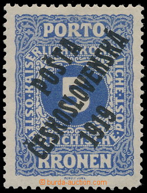 157613 -  Pof.81, Doplatní - malé číslice 5K modrá, I. typ přet
