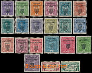 157617 - 1918 Pof.RV1-21, Prague overprint I, complete set 21 values;