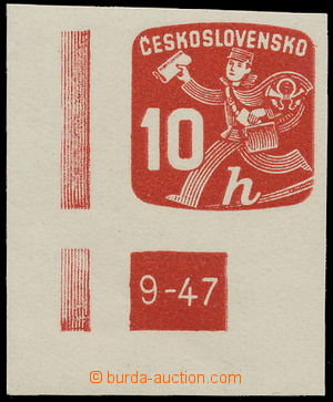 157679 - 1945 Pof.NV24 DZ, Novinová 10h levý dolní rohový kus s D
