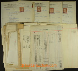 157688 - 1938-48 [SBÍRKY]  sestava cca 100ks účtů a faktur s fisk