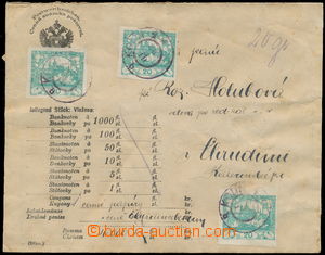 157708 - 1919 money letter for 4000K, Austrian off. envelope, with Hr