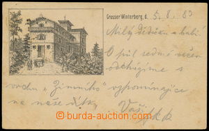 157709 - 1883 GROSSER WINTERBERG - předchůdce pohlednic, rytina roz