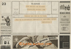 157727 - 1935 reklamní telegram Čerekla č.23 (tiskopis 769č IV-19