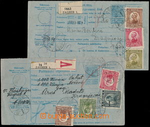 157748 - 1921-22 2 pcs of whole parcel p.stat dispatch-notes with mul