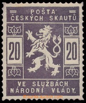 157787 - 1918 ZT hodnoty 20h, Pof.SK2, v hnědé barvě, luxusní, zk
