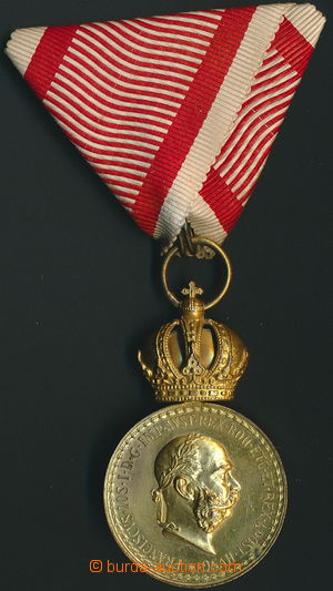 157803 - 1848-1916 FJ I., Vojenská zlacená medaile Signum laudis; M